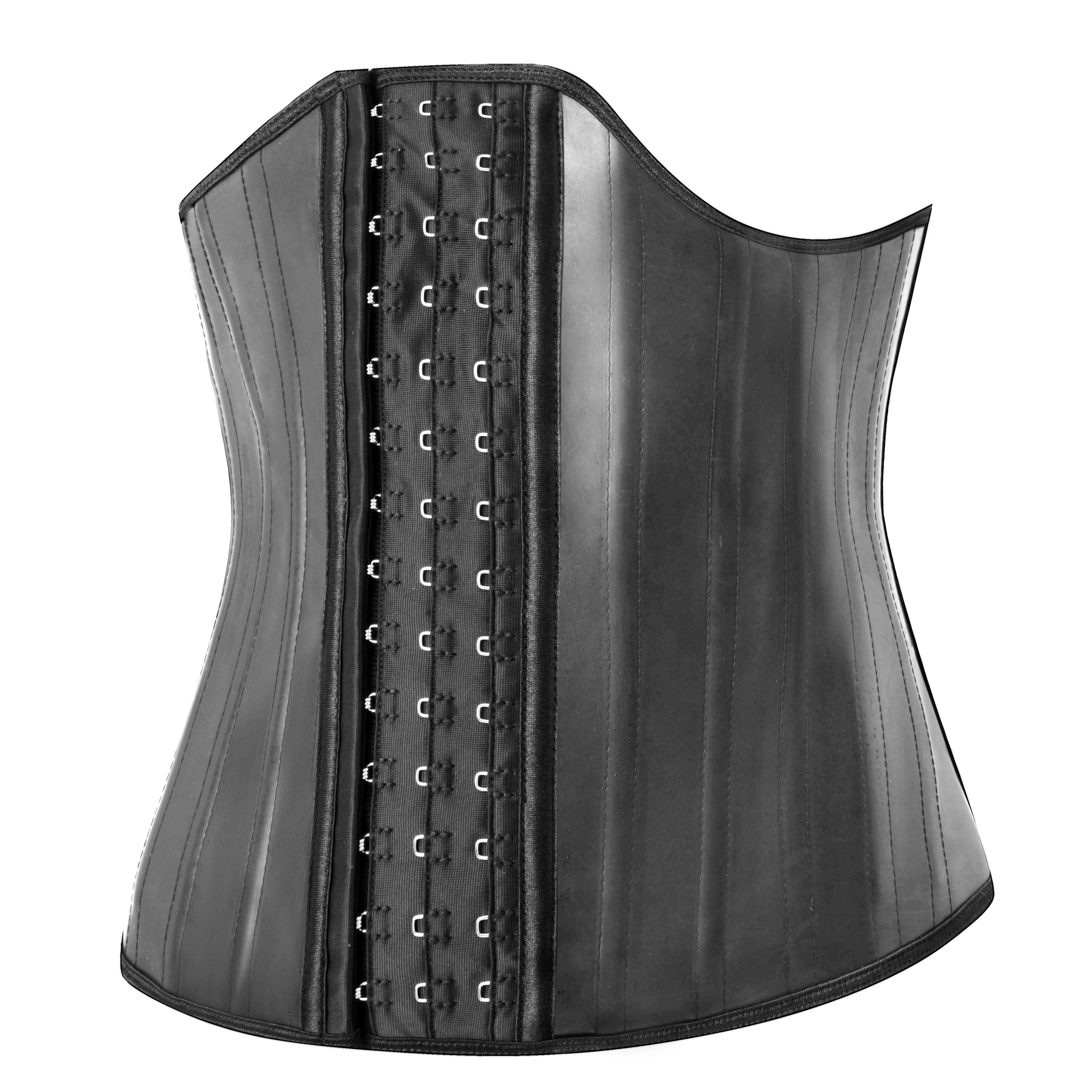 Adjustable women Hook closure 25 steel bone W type design body shaper latex waist under trimmer sheath