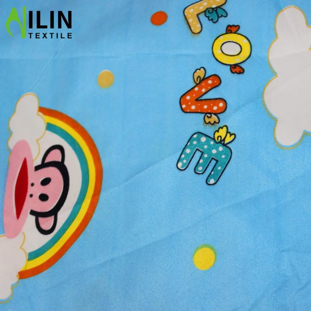 
100 polyester peach skin microfiber printed designer pongee fabric for bed sheet 