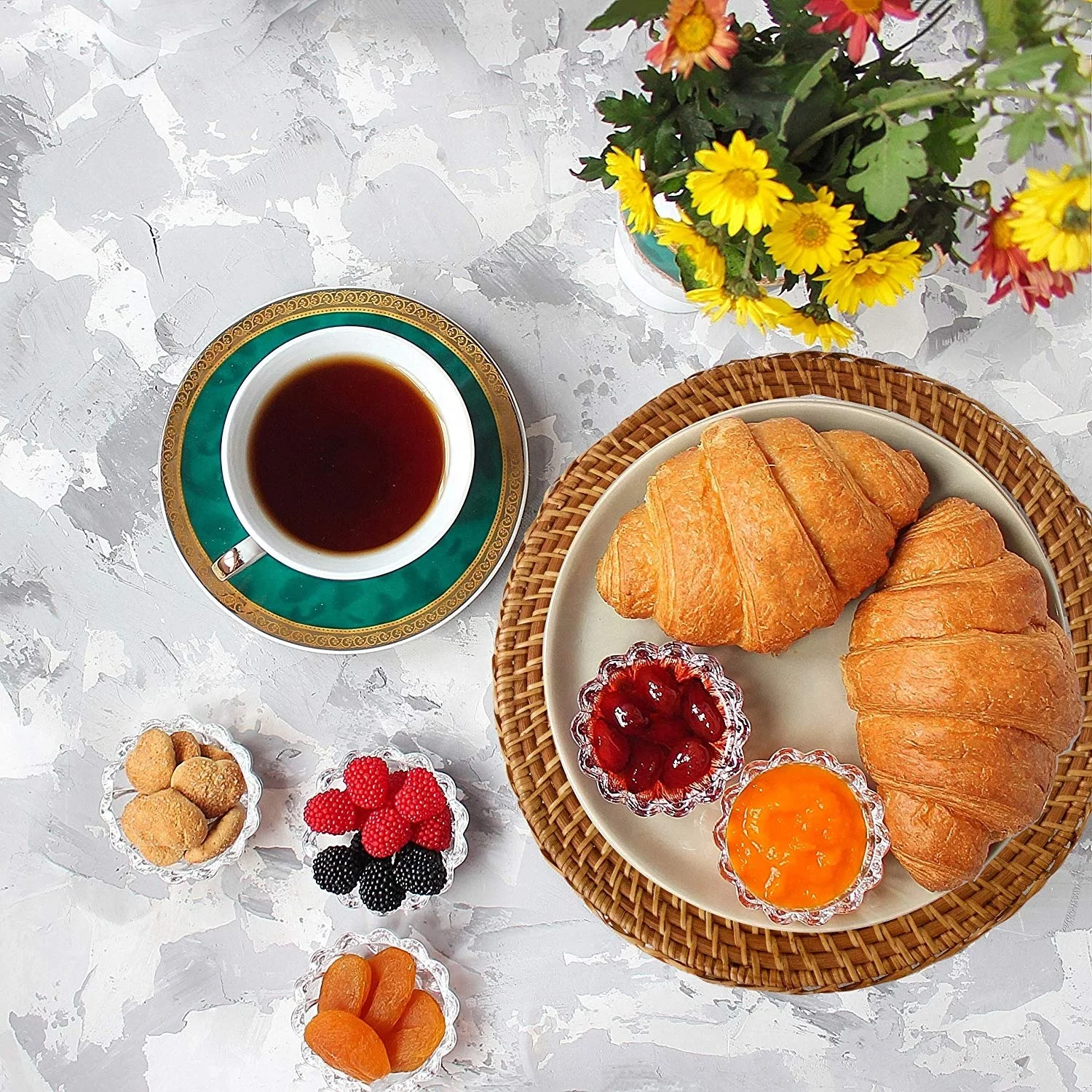 Натуральная ротанговая подстилка Vietrustic ручной работы декоративная плетеная подставка столовая посуда Сервировочная из Вьетнама