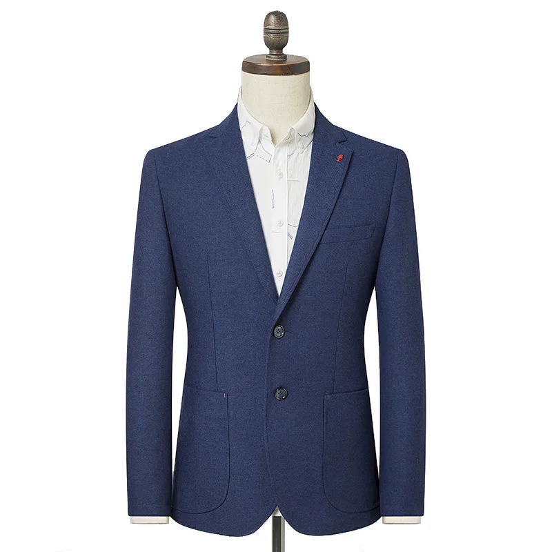 
Pure color cheaper notch lapel slim fit suit jacket for men wholesale 