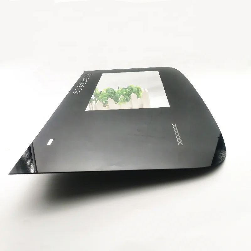 Black Silk Printing Glass Panel with Physical Tempered/Half Tempered Glass Sheet with back adhesive 2mm 3mm 4mm thickness glass