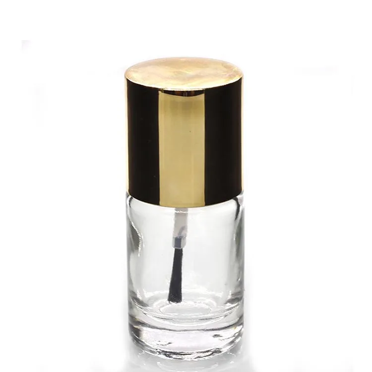 14ml Custom Empty Clear Unique Nail Polish Bottle with Gold Screw Cap Personal Care Glass Bottles Suppliers and Manufacturers