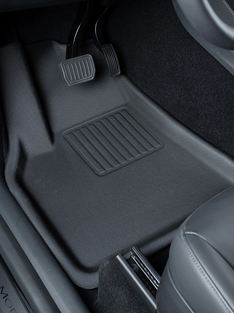 All Weather Floor Mats Compatible with Tesla Model 3 2022 - 2017, Custom Fit 3D Floor Liners Car Interior Accessories