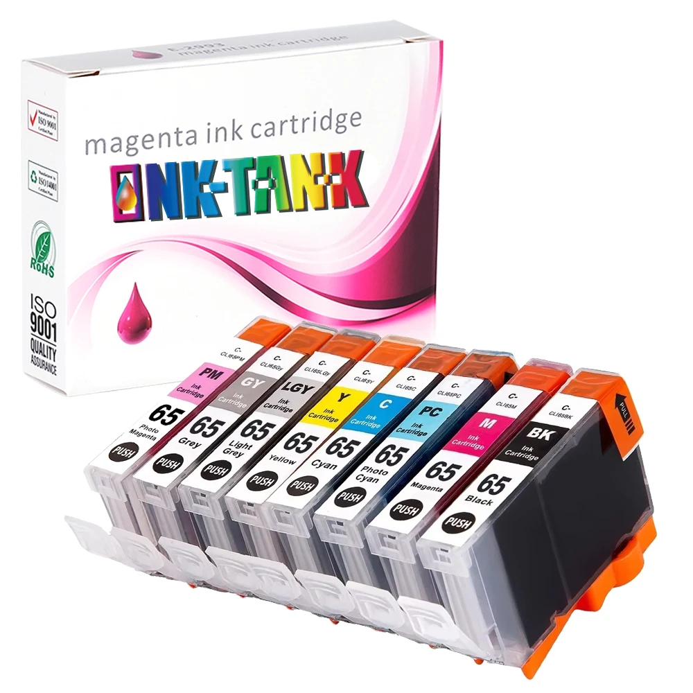 INK-TANK интерфейс командной строки (CLI) 65 CLI65 CLI-65 Премиум Совместимость Цветной струйный картридж с чернилами для Canon PIXMA Pro 200 Pro-200 Pro200 принтер