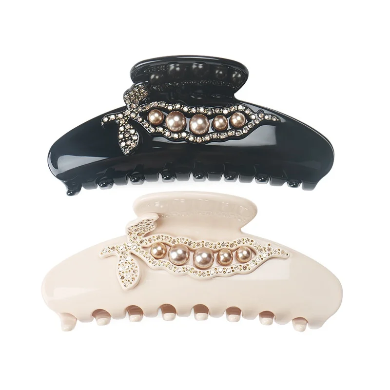 HONEY 2024  Alexandria  France same size acetate hair accessory hair clip  pearl curly hair clip
