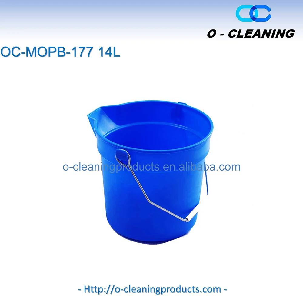 O-Cleaning Household 14L Thick Plastic Round Cleaning Pail Sanitizing Bucket With Scale For Mopping,Fishing,Car Washing,Watering