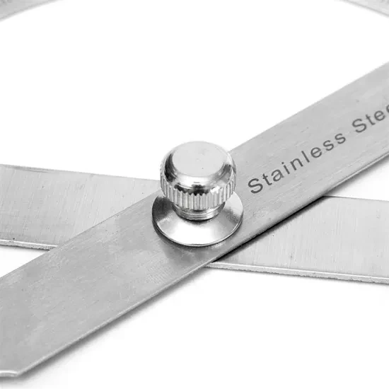 
Industrial Bevel High Precision Stainless Steel Round Head Rotating 0-180 Degrees 15cm Protractor 