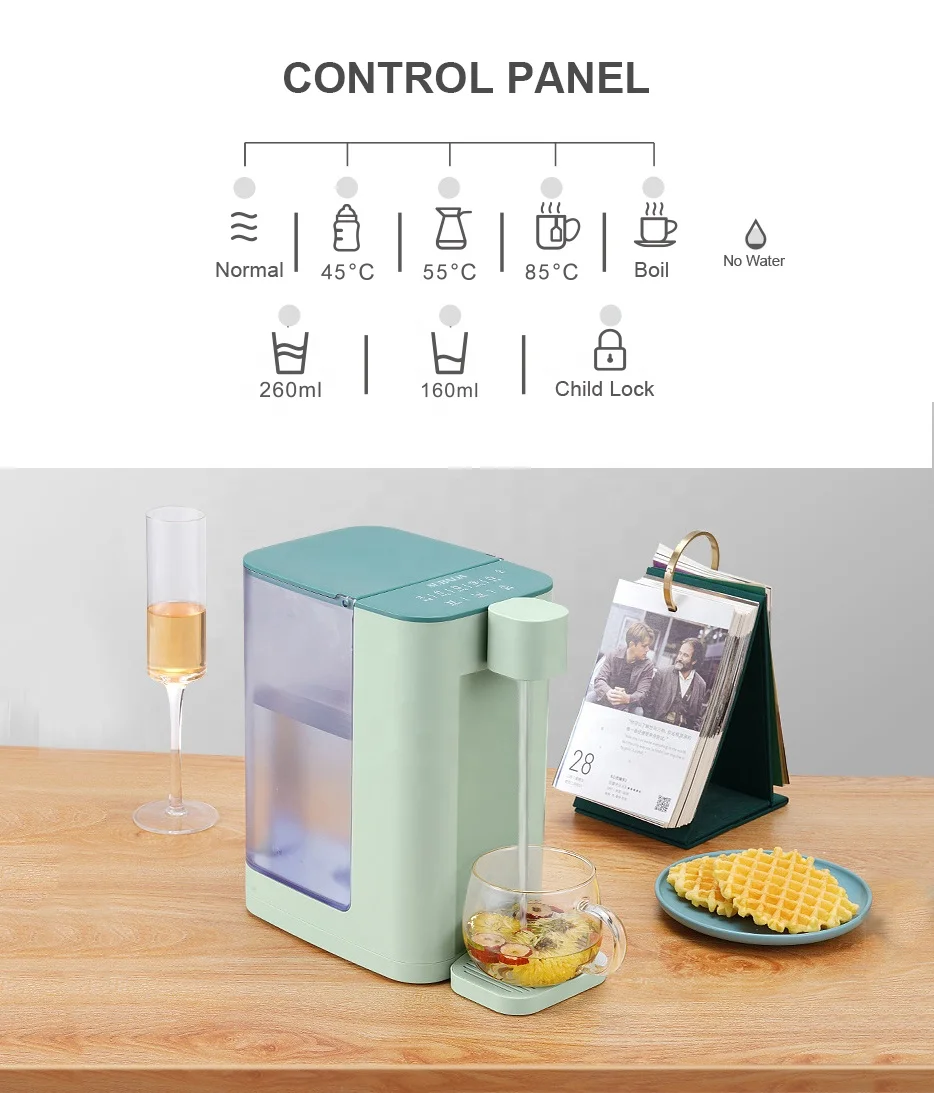 Countertop Ultra-filtration Water Filter Dispenser 5 Mode System Instant Hot LED Smart Small Water Purifier for Home Kitchen OEM