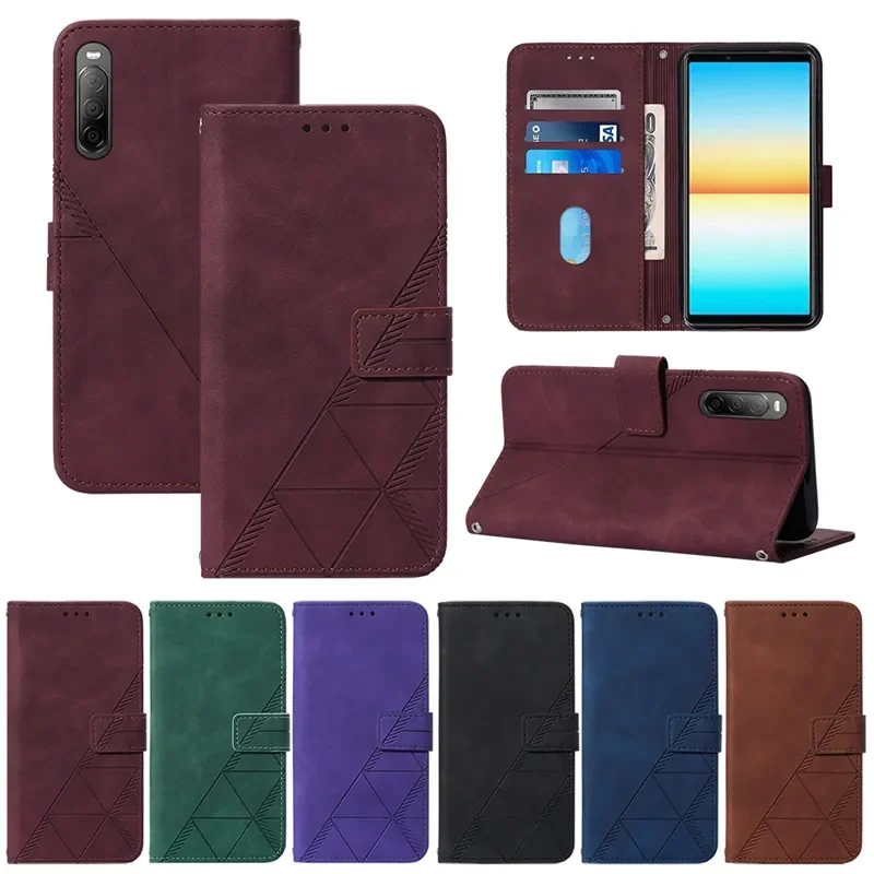 Luxury Shockproof PU Flip Wallet Case Card Holder Phone Leather Phone Case For Sony Xperia 10 V 1V 2023