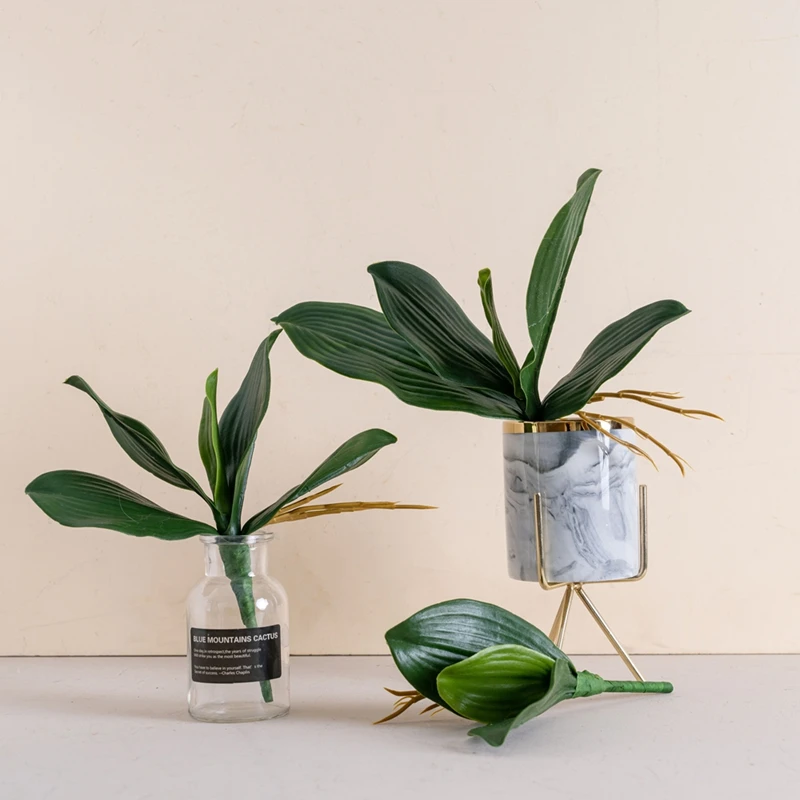 Artificial Orchid Leaves Phalaenopsis Orchids Leaves Real Touch Leaf Home Plant