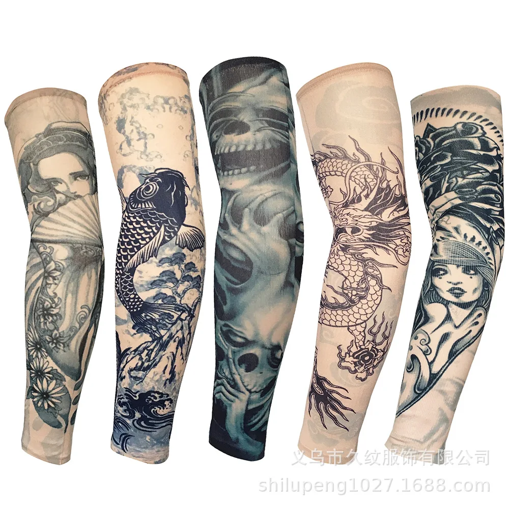 Wholesale youth sun protection compression tattoo arm sleeve