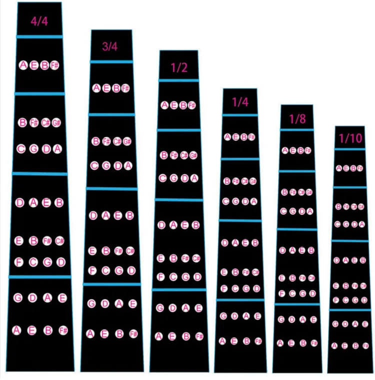 ins stock 4/4 beginner violin fingerboard sticker wholesale finger board sticker accessory