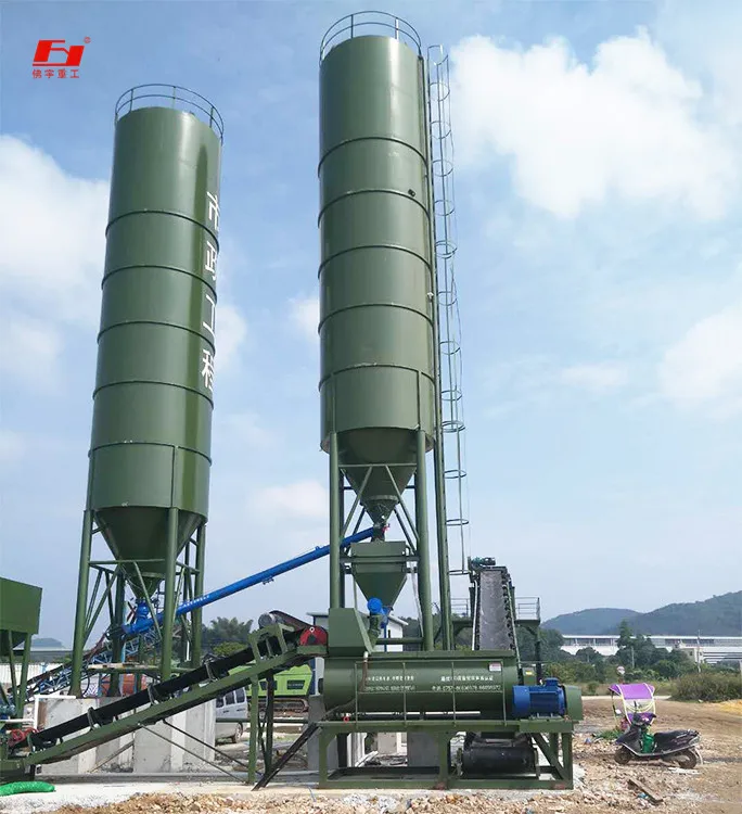 WCB600T fixed mini ready mixed cement mixer aggregate stabilized soil dry mixing plant concrete