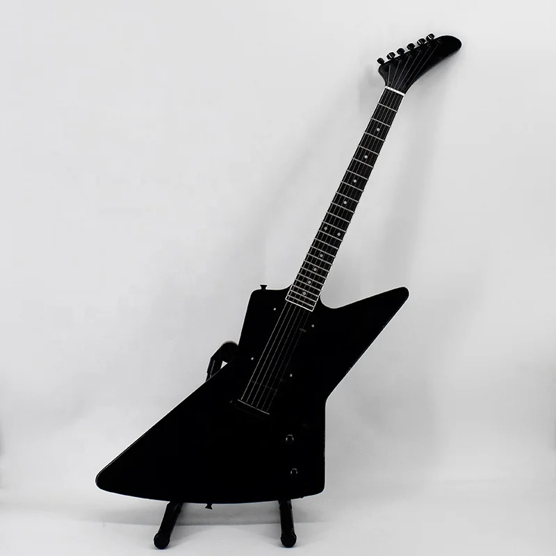 Krait 6 string electric guitar basswood body maple neck black color OEM guitar factory outlet