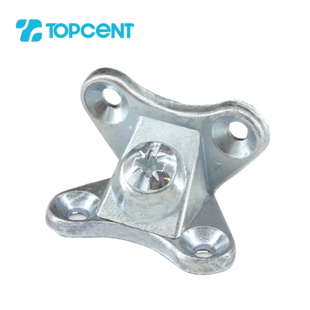 Topcent Wardrobe Nickel Furniture Hardware Zamac Wooden Corner Joint Connecting Bracket Hidden Cabinet Butterfly Fastener