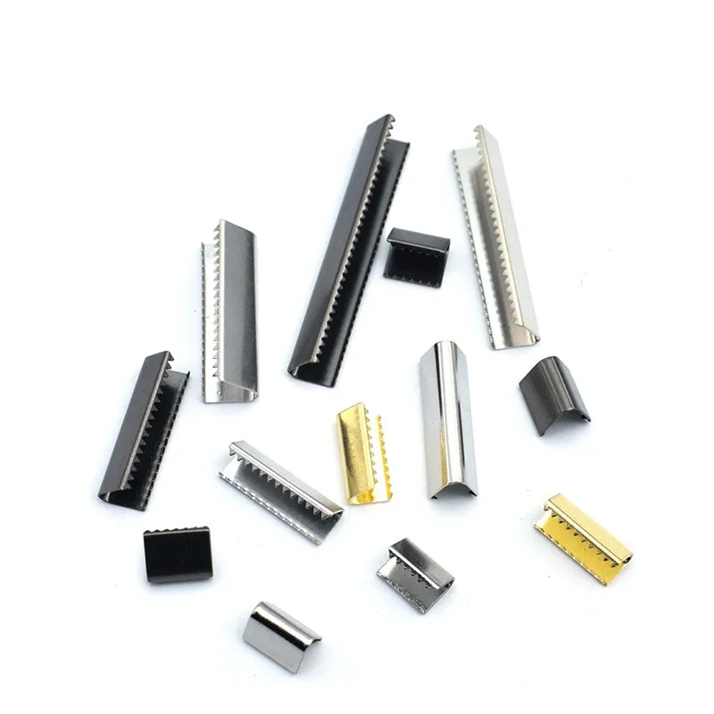 Fine toothed long tail clip electroplated webbing rope clip clothing luggage belt horse tail buckle