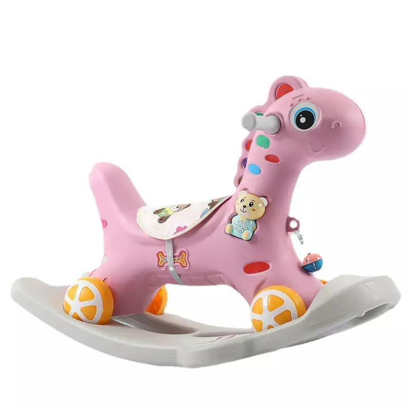 Kids Toy Rocking Horse Ride on animal For Children Modern Toddler Kindergarten Wholesale Large Baby Plastic