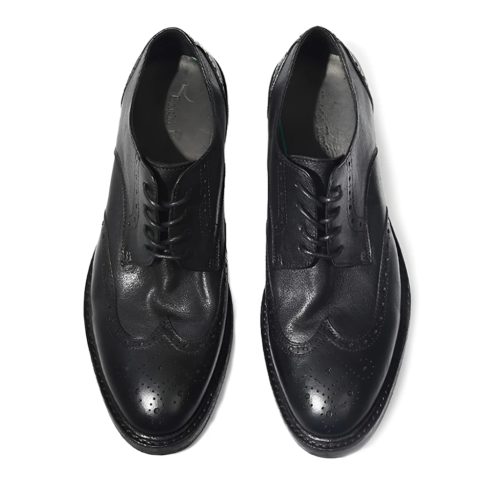 New Trend Genuine Leather Shoes Men Formal Shoes for Business Full-grain Leather Soft Comfortable Dress Shoes