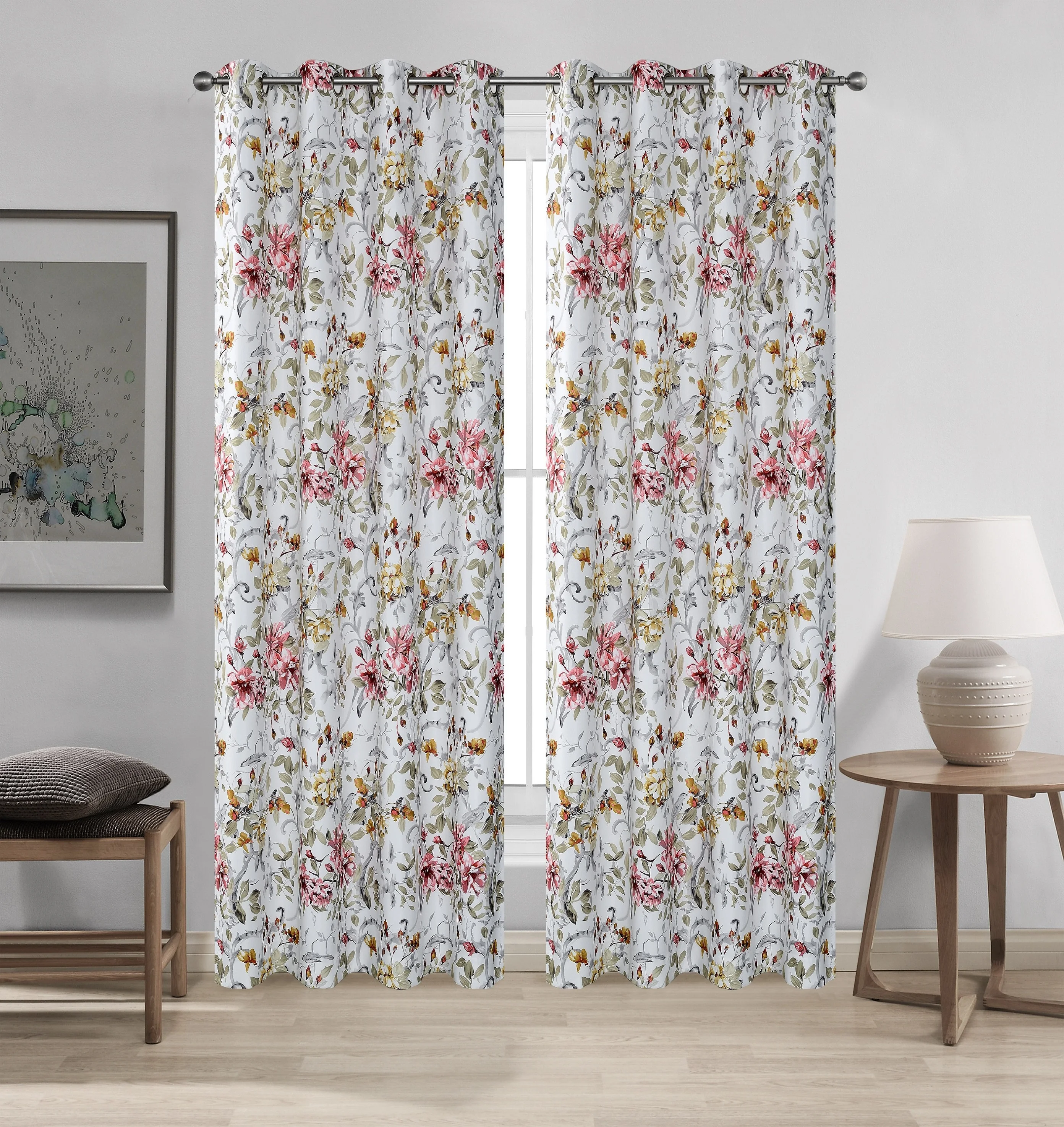 Blackout window printed curtain printing print curtains