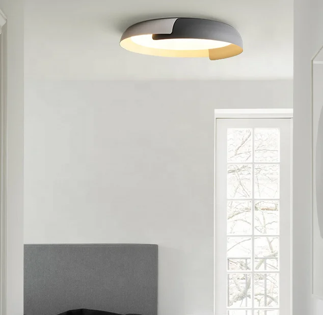 Colorful LED Ceiling Lamp For Living Room Bedroom Round aluminum Modern Wooden Led Ceiling Light