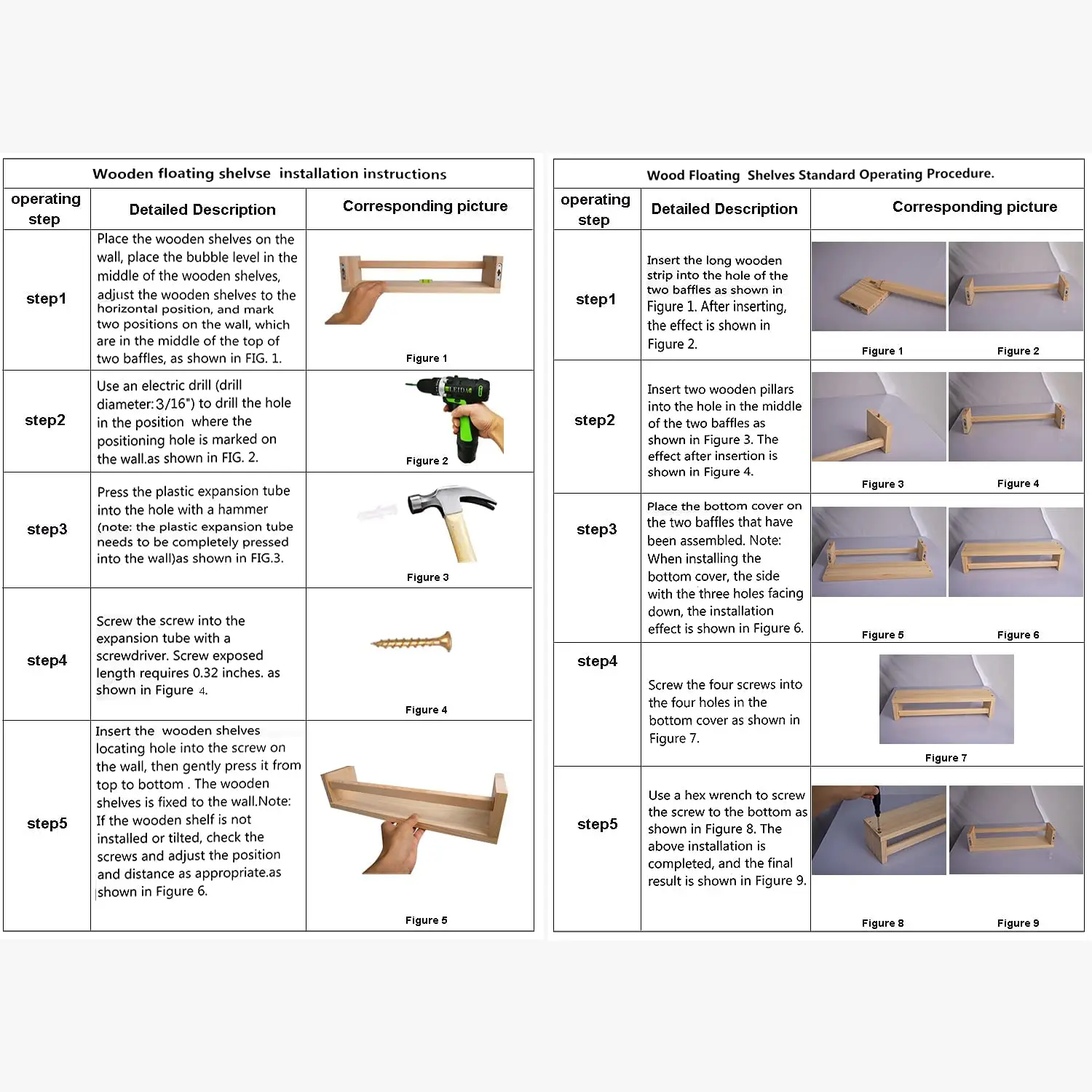 Nursery Book Shelves Set of 4,Wood Floating Nursery Shelves for Wall,Wall Bookshelves for Kids