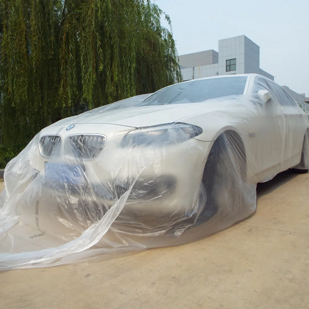 Plastic Blue Clear Paint Plastic Protective Masking Film Covers