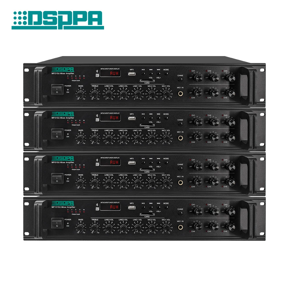 Public Address 250W 6 zone pa amplifier pa system audio power amplifier for sale