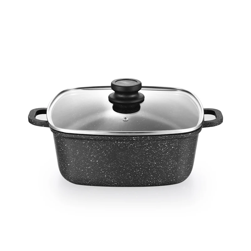 Factory Kitchen Nonstick Square Cooking Casserole Easy Clean Casserole Dish With Lid