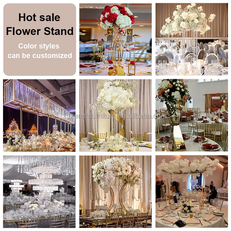 Wedding Centerpiece Decorative Clear Acrylic Flower Vase for Home Decoration