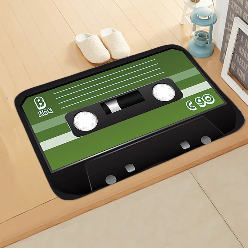 Vintage Cassette Tape Non-slip Rectangle Door Mat Carpet Entrance Floor Decor