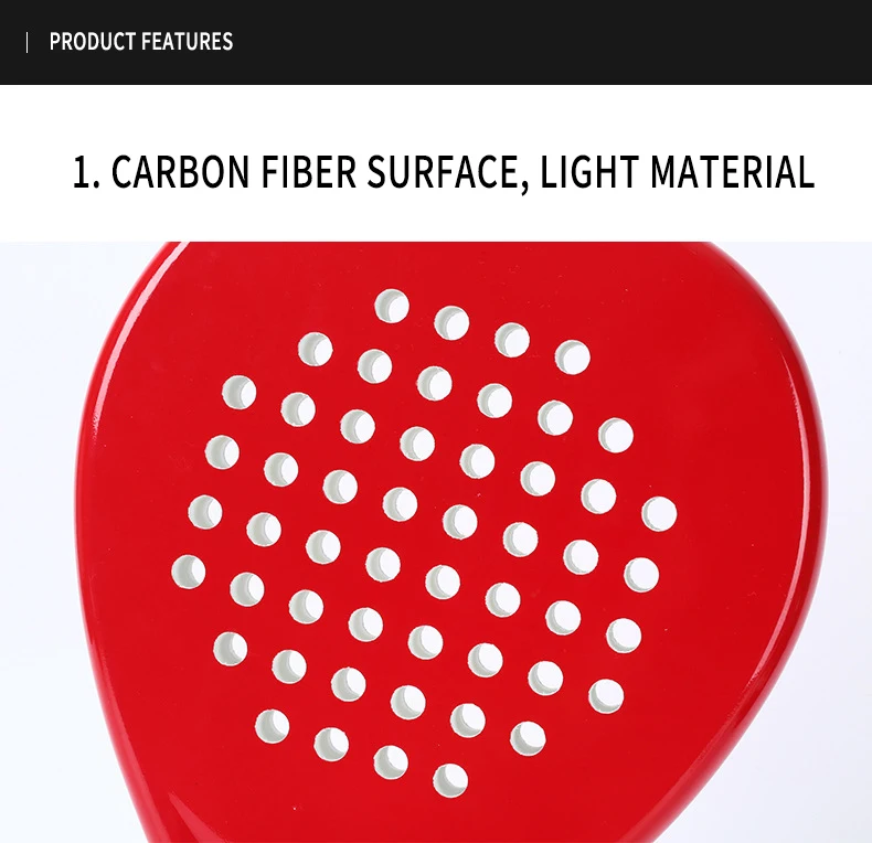 OEM Best Professional Beach Tennis Paddle Racket Carbon Fiber Custom Design Lightweight Padel Ball