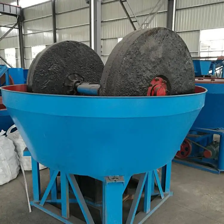 New Construction Wet Pan Mill Machine Gold Extraction Grinding Mill Core Components Engine Motor Bearing Gearbox Mining