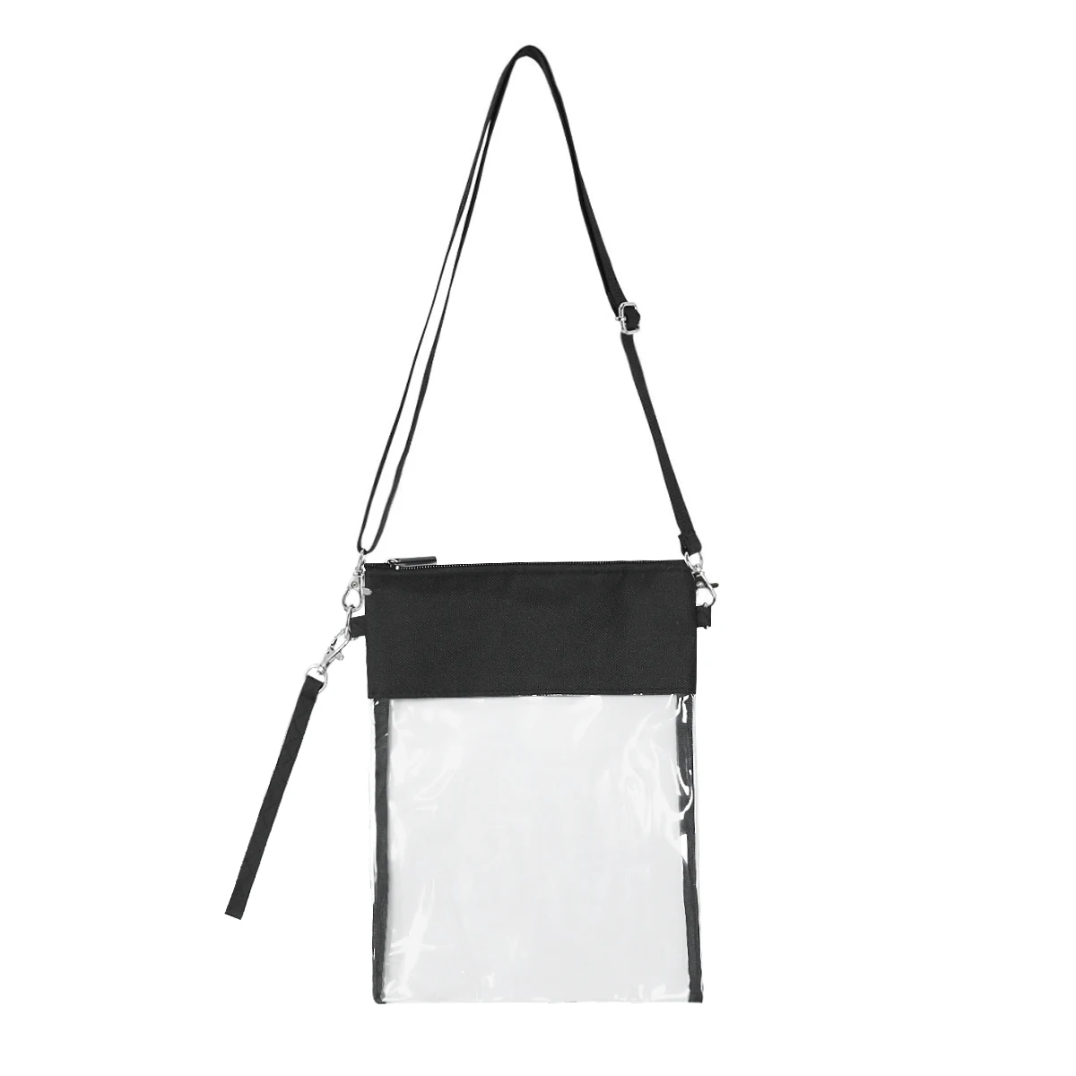 Оптовая продажа, прозрачная сумка-мессенджер через плечо из ПВХ для мобильного телефона, ключей, монет, кошелька