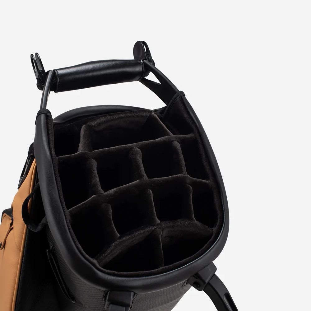 PRIMUS GOLF Manufacturer ODM Carry Golf Bag Leather Custom logo 6/14 way Pu Golf Stand Bag for men