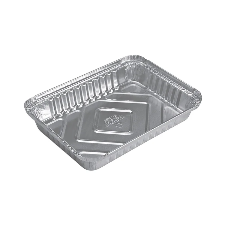 Kitchen Used Disposable Aluminum Foil Oblong Bake Serve Tray