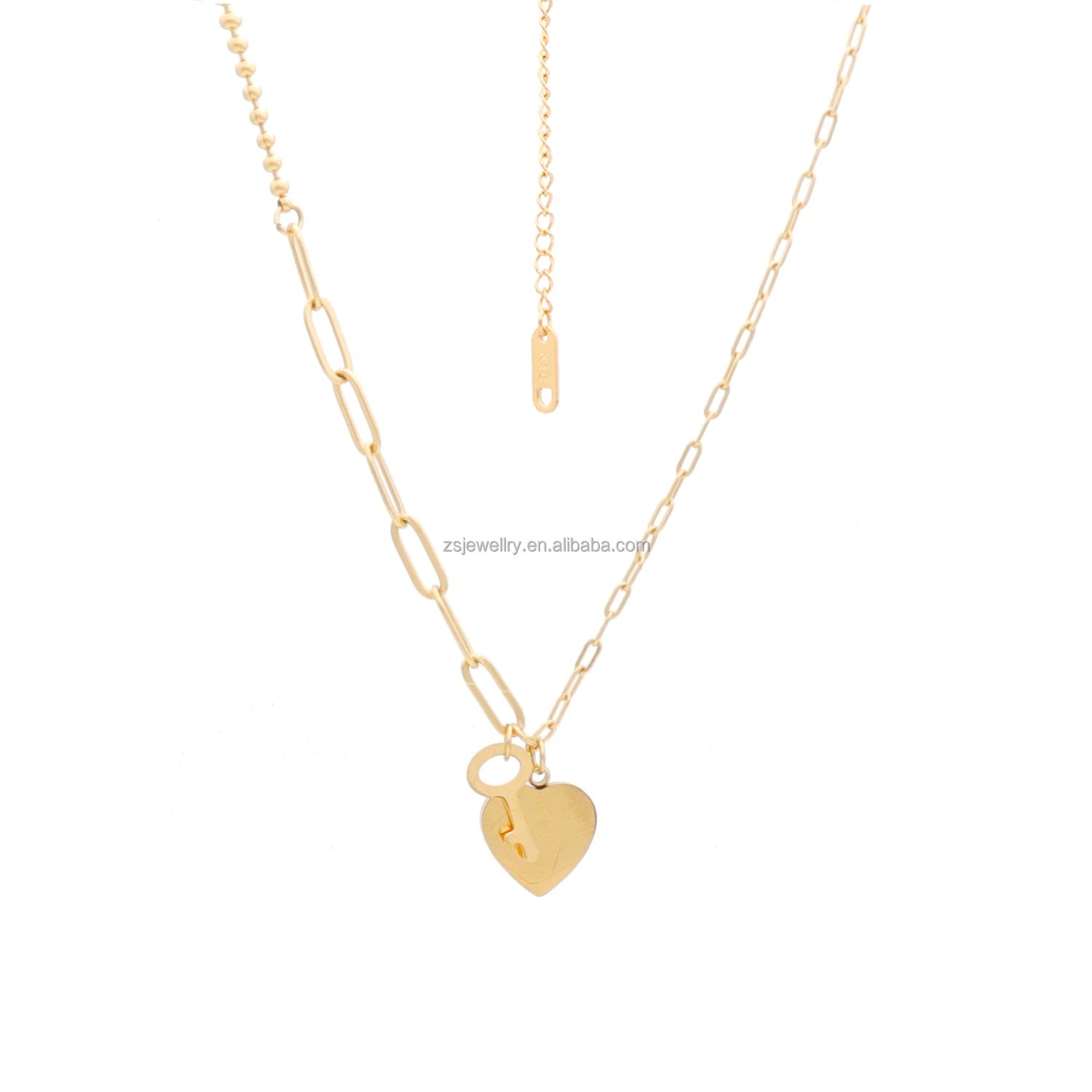 Hand Hamas Fatima Gold Plated Girl Custom Stainless Steel Custom Trouser Heart Chain Design Jewelry African 7690 Necklaces