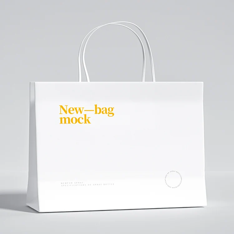 Custom Luxury Art Paper Recyclable Brown Herschel Kikuu Twist Handle Shopping Bag Packaging