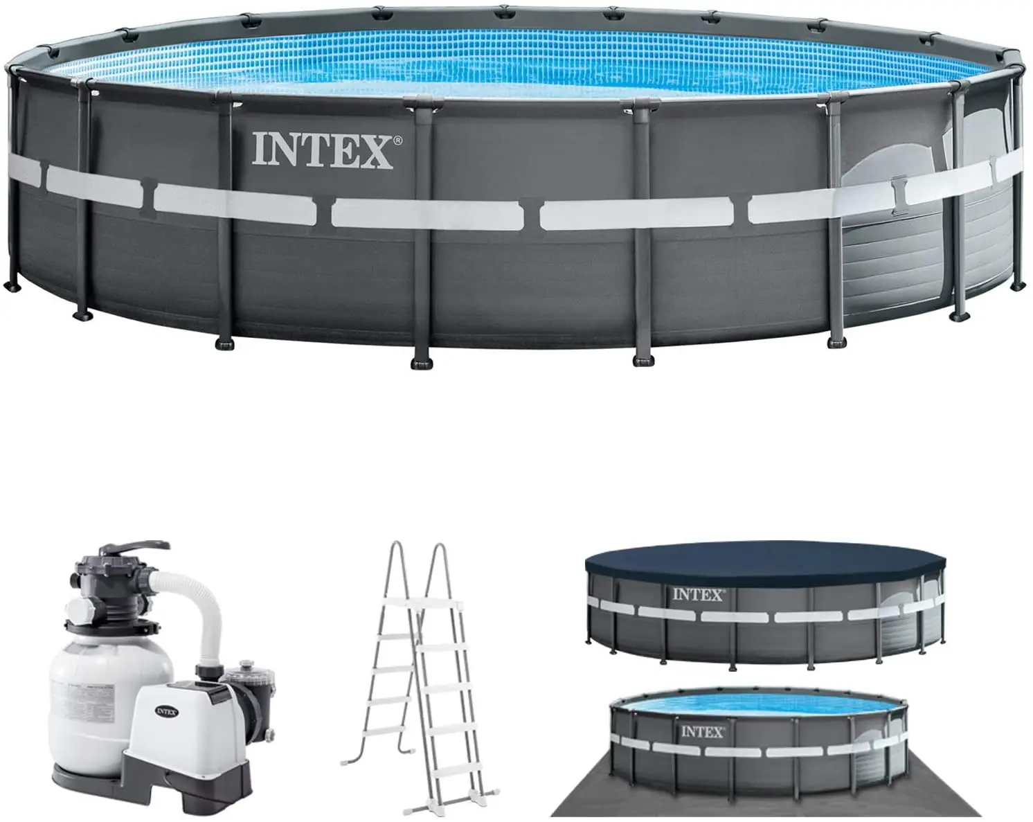 INTEX 26330 Ultra Metal Frame Round Swimming Pool Set above ground swimming pools