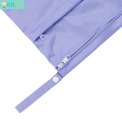 Водонепроницаемые сумки для детских подгузников ALVABABY с 2 карманами, многоразовые Влажные Сумки для подгузников