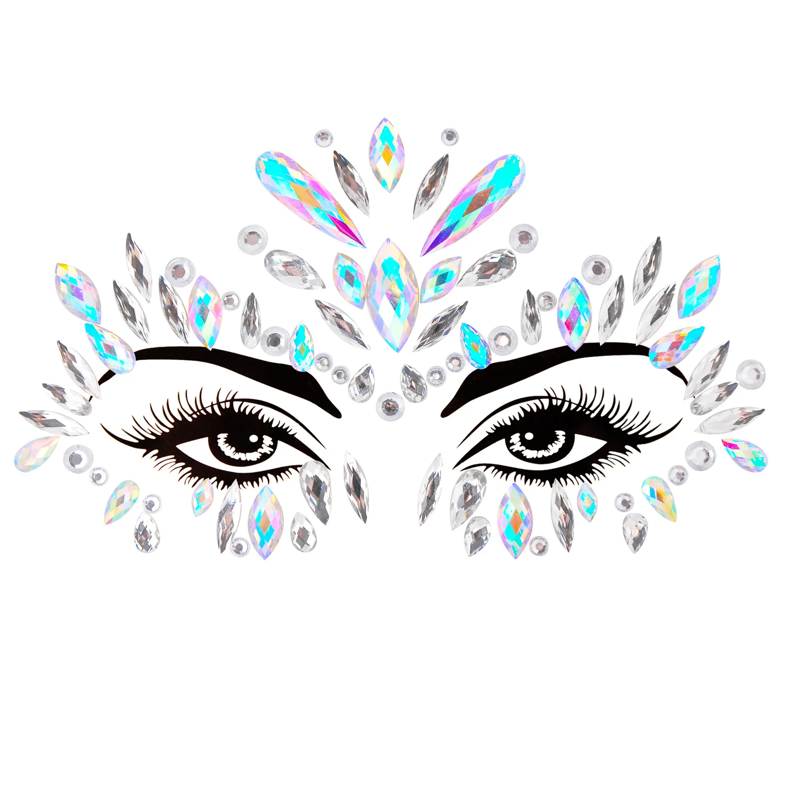 Оптовая продажа украшения для лица драгоценный камень татуировка Bindi Кристальные глаз стразы лицо драгоценные камни наклейки фестиваля вечеринки