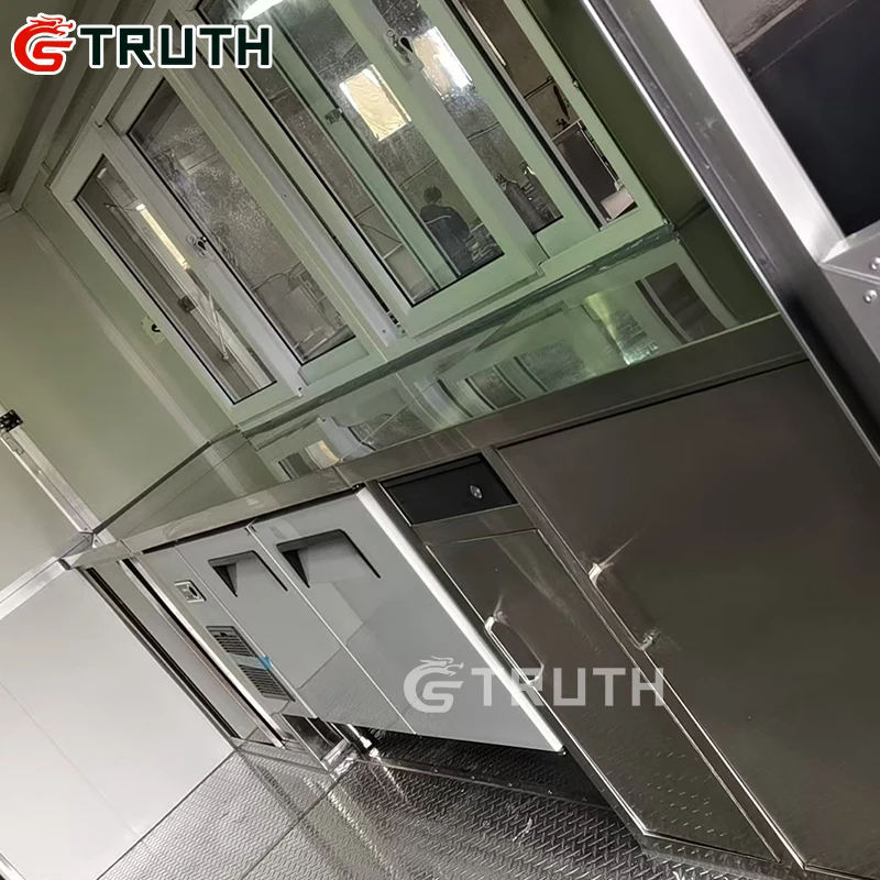 Park Outdoor Fast Food Trailer coffee Fully Equipped Mobile Food Vending Van Cart Fiberglass foodtruck