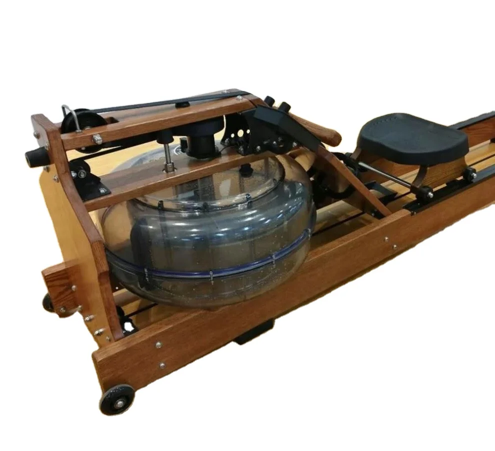 Noiseless Water Resistance Wood Row Machine Commercial Fitness Equipment Water Rowing Machine