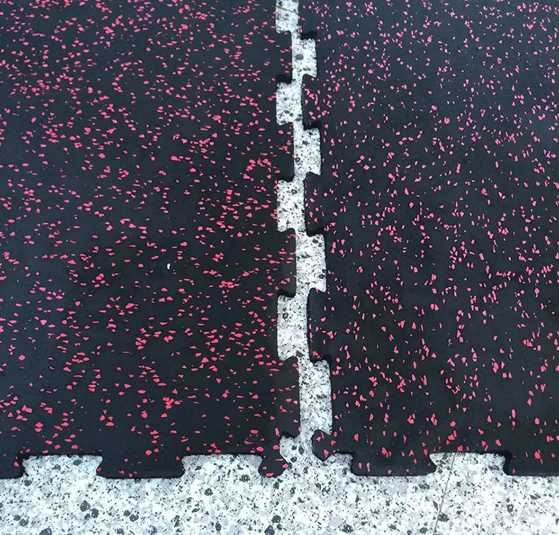 Dinuo Professional Gym Fitness Rubber Gym floor Rubber EPDM Mat Puzzle Rubber Mat 100*100cm