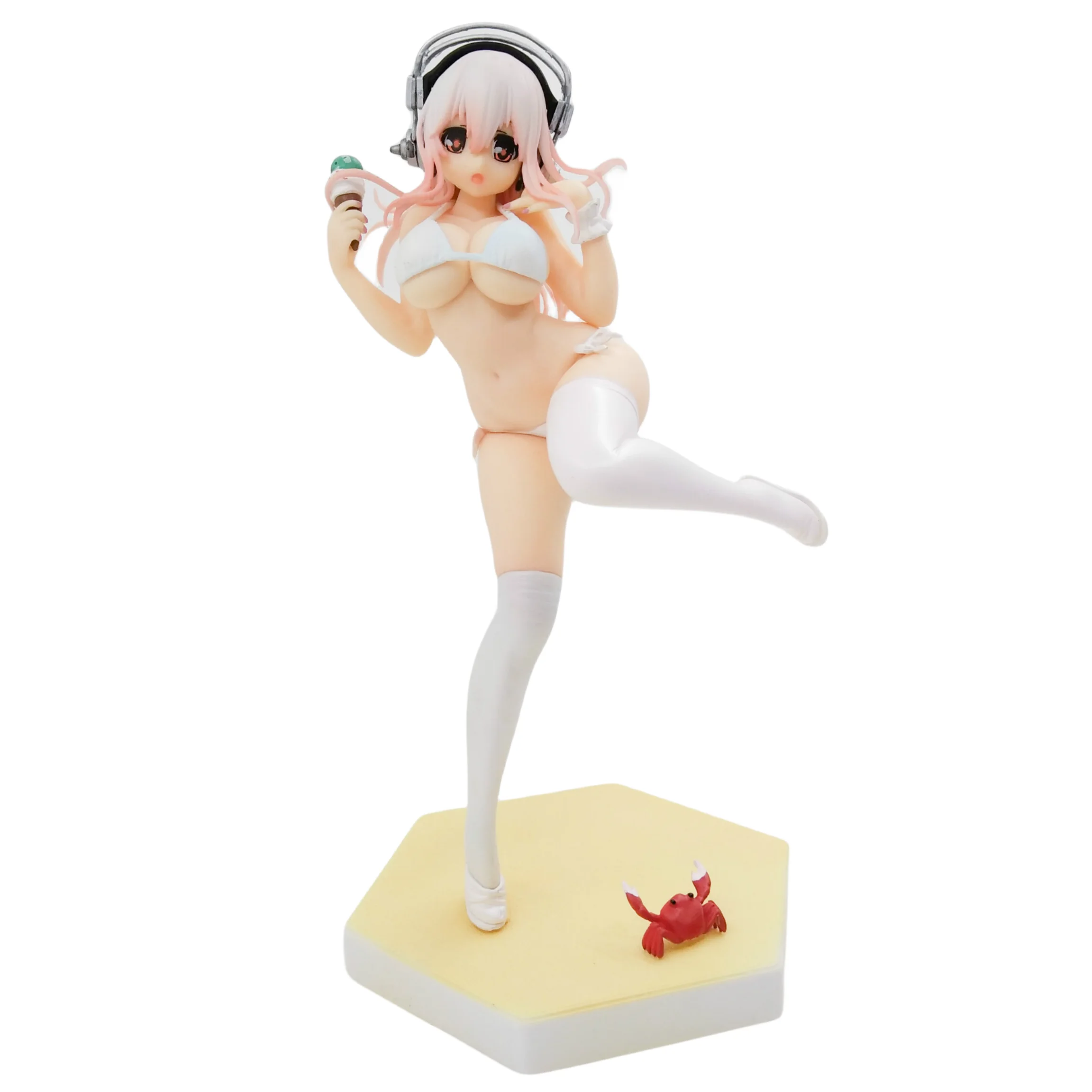 Оптовая продажа японская модель hentai ПВХ Супер Sonico белый купальник сексуальные девушки аниме фигурка
