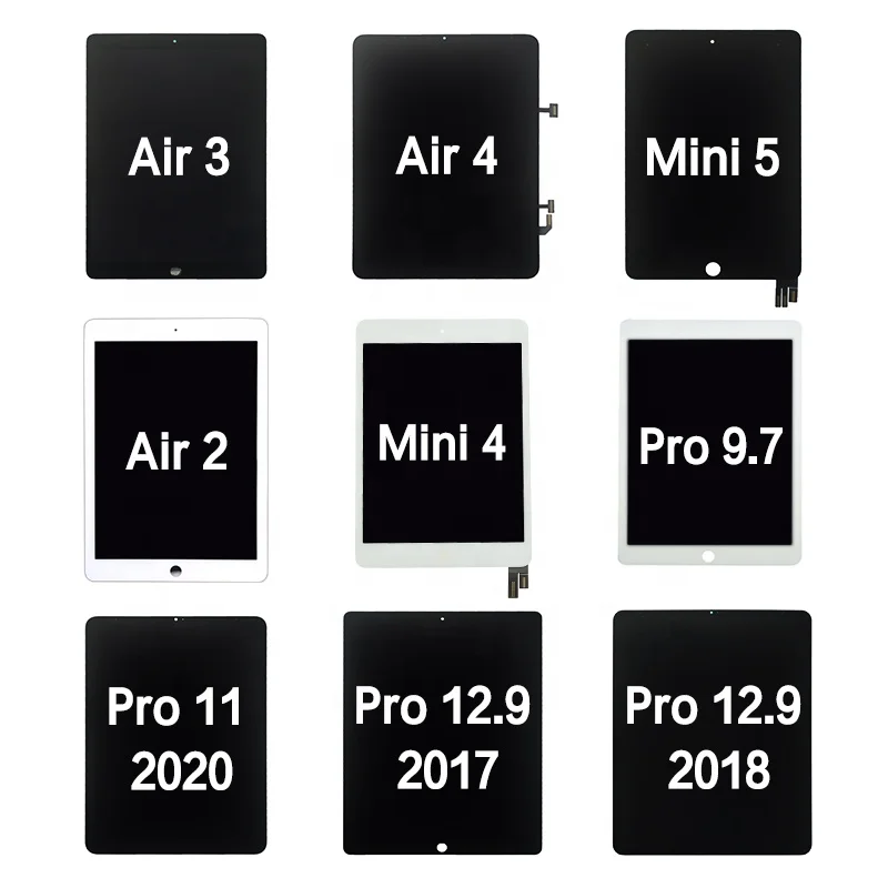 ЖК-экран для iPad, экран для iPad Pro 11 12,9 2020 2018 2017, ЖК-дигитайзер для iPad mini 1 2 3 5 6 A2197 A2200 A2198 2015 2019 2021