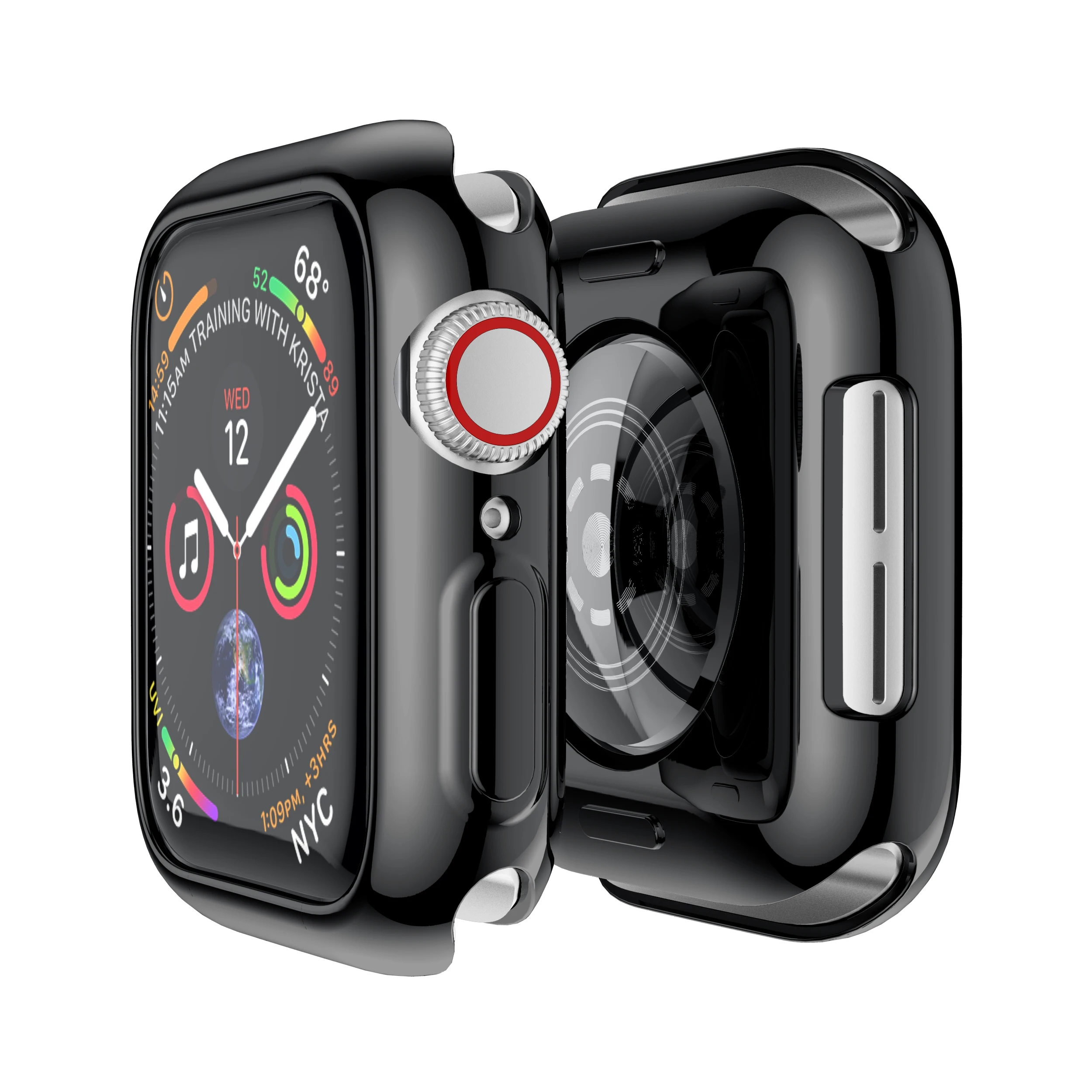  Чехол Eraysun из ТПУ для Apple Watch Series 5 4 44 мм 40 защитный чехол с рамкой идеальный бампер