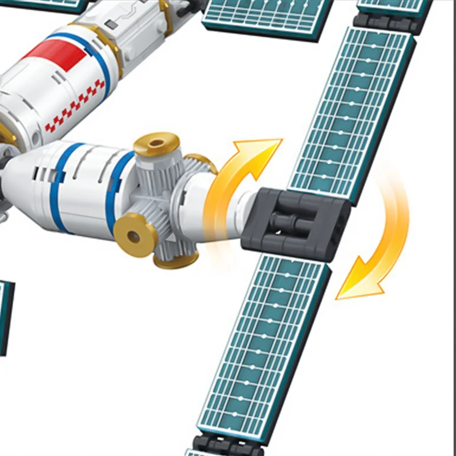 Popular spacecraft assembly science and education DIY space shuttle interstellar exploration plastic building block set