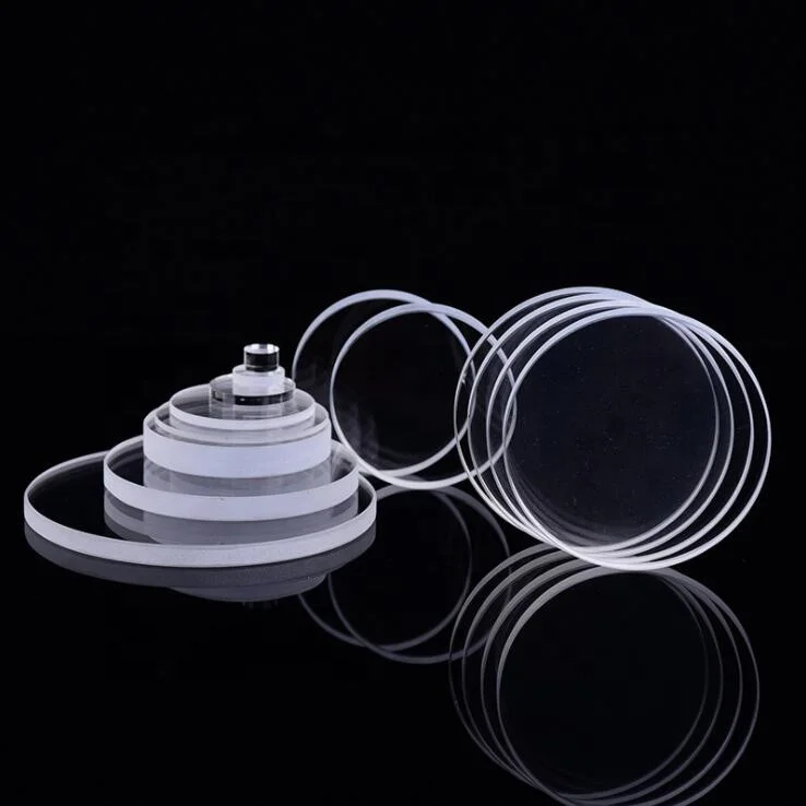 Превосходное качество, фланец, стеклянная линза, лазерная резка, полированная, толщина 1 дюйм, Кварцевая пластина, стеклянный диск