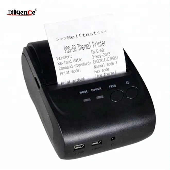 
Wireless mini thermal printer Usb+blue tooth+COM Cheap Thermal Receipt Printer 58mm for supermarket 