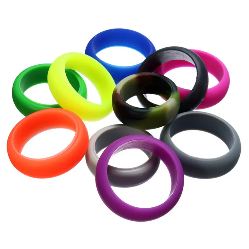 Wedding Ring Wholesale Cheap Customized High Quality Exquisite Silicone Cute Custom Logo Women Silicone Band Rings Metal Color
